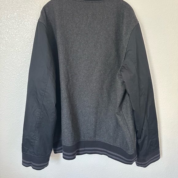 Nike Sportswear Mens Varsity Wool Blend Full Zip Jacket Charcoal Black~XXL - Picture 2 of 6